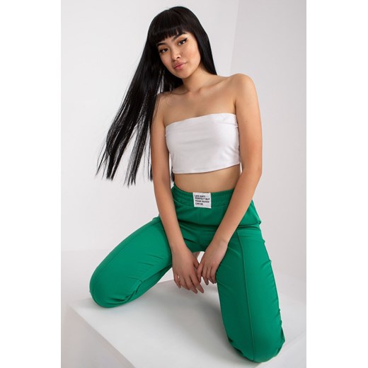 Spodnie damskie ze ściągaczami zielone ze sklepu 5.10.15 w kategorii Spodnie damskie - zdjęcie 169714000