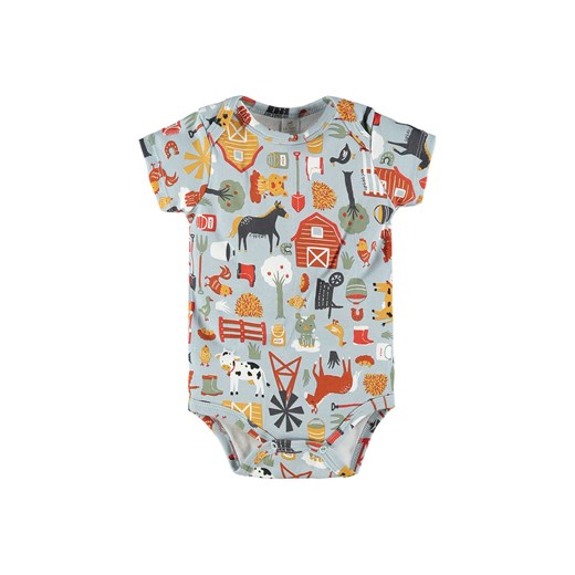 Bawełniane body niemowlęce z nadrukiem z krótkim rękawem ze sklepu 5.10.15 w kategorii Body niemowlęce - zdjęcie 169714092
