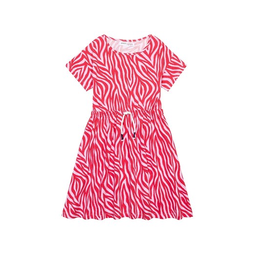 Czerwona sukienka dziewczęca bawełniana z wiązaniem ze sklepu 5.10.15 w kategorii Sukienki dziewczęce - zdjęcie 169714431
