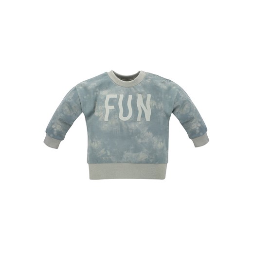 Bawełniana bluza chłopięca Fun Time - szaro - niebieska ze sklepu 5.10.15 w kategorii Bluzy chłopięce - zdjęcie 169714433
