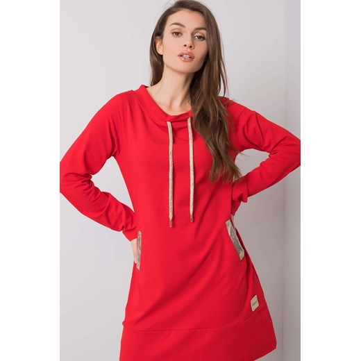 Czerwona sukienka z kieszeniami Holly ze sklepu 5.10.15 w kategorii Sukienki - zdjęcie 169714604