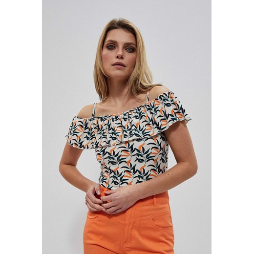 T-shirt damski z motywem roślinnym ze sklepu 5.10.15 w kategorii Bluzki damskie - zdjęcie 169714610