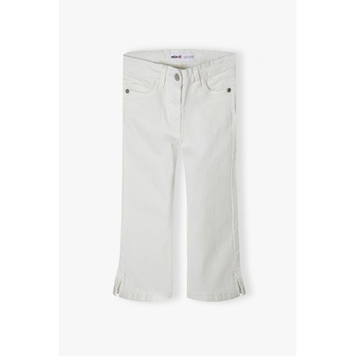 Białe spodnie jeansowe dziewczęce rozkloszowane ze sklepu 5.10.15 w kategorii Spodnie dziewczęce - zdjęcie 169714761