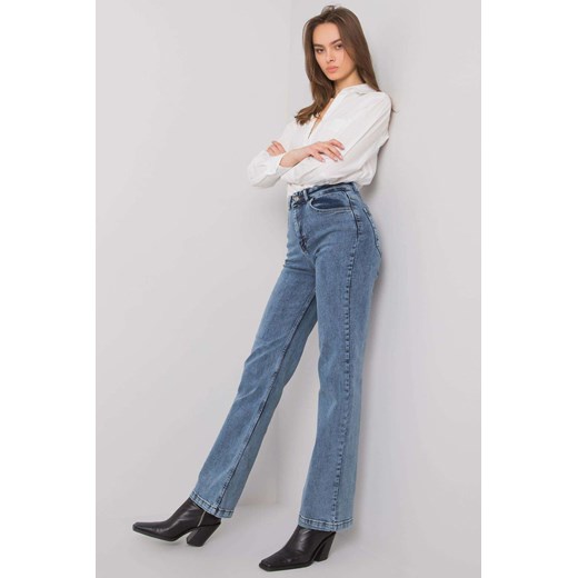 Niebieskie spodnie mom jeans ze sklepu 5.10.15 w kategorii Jeansy damskie - zdjęcie 169714982