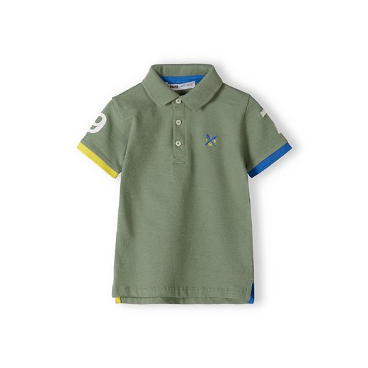 Zielona bluzka polo z krótkim rękawem dla chłopca Minoti 110/116 5.10.15