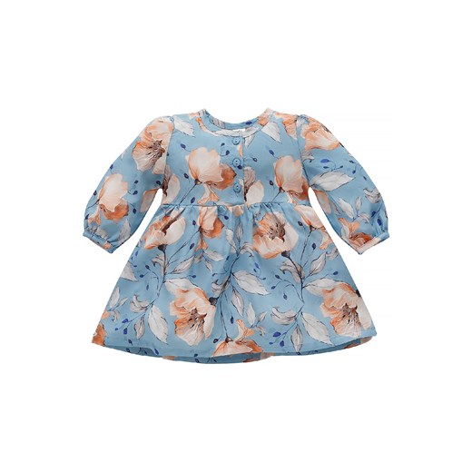 Sukienka niemowlęca z wiskozy w kwiaty Imagine niebieski ze sklepu 5.10.15 w kategorii Sukienki niemowlęce - zdjęcie 169715420