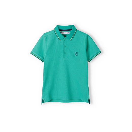Bluzka polo dla niemowlaka z krótkim rękawem- zielona Minoti 92/98 5.10.15