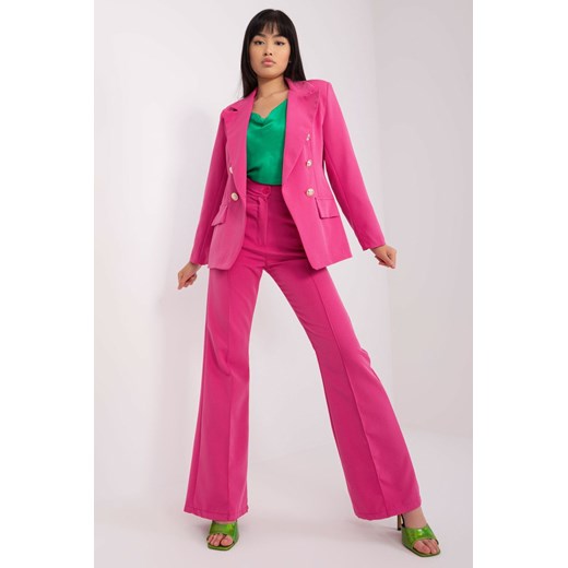 Ciemnoróżowy komplet elegancki ze spodniami Italia Moda XL 5.10.15