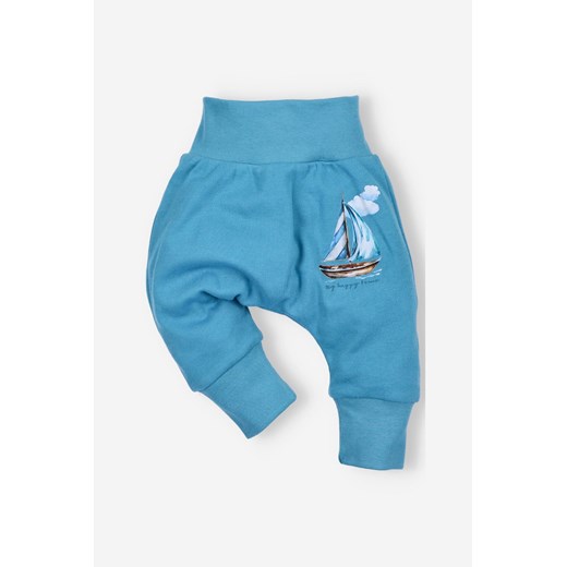 Spodnie niemowlęce z bawełny organicznej dla chłopca ze sklepu 5.10.15 w kategorii Spodnie i półśpiochy - zdjęcie 169715951