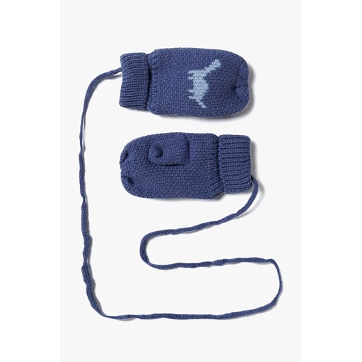 Rękawiczki niemowlęce na zimę - niebieskie w dinozaury ze sklepu 5.10.15 w kategorii Rękawiczki dziecięce - zdjęcie 169716060