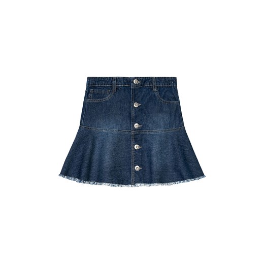 Rozkloszowana spódnica jeansowa z guzikami dla dziewczynki ze sklepu 5.10.15 w kategorii Spódnice dziewczęce - zdjęcie 169716152