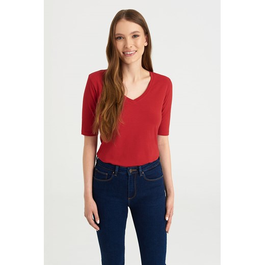 Koszulka damska czerwona ze sklepu 5.10.15 w kategorii Bluzki damskie - zdjęcie 169716291