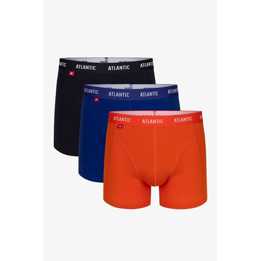 Bokserki męskie comfort 3-pack- pomarańczowy/niebieski/granatowy ze sklepu 5.10.15 w kategorii Majtki męskie - zdjęcie 169716391