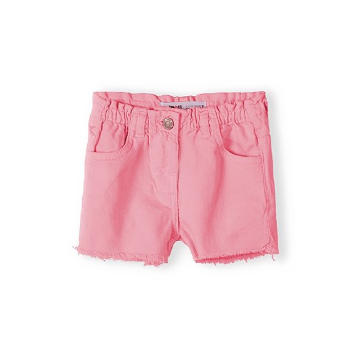 Różowe krótkie spodenki tkaninowe dla niemowlaka ze sklepu 5.10.15 w kategorii Spodenki niemowlęce - zdjęcie 169716441