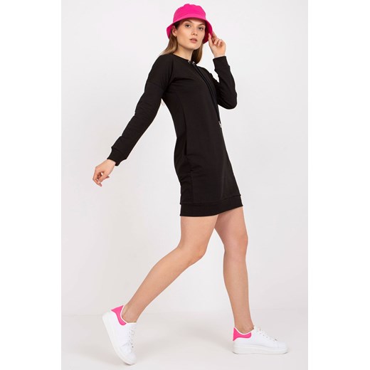Czarna sportowa sukienka basic z bawełny Basic Feel Good L 5.10.15
