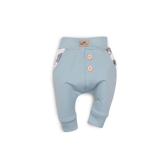 Dresowe spodnie niemowlęce - niebieskie ze sklepu 5.10.15 w kategorii Spodnie i półśpiochy - zdjęcie 169716680