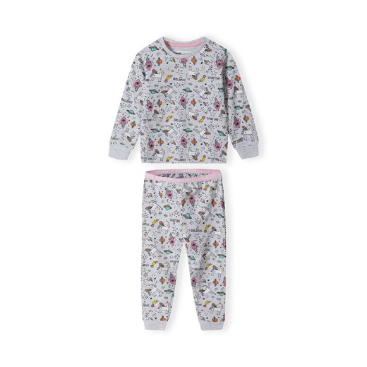 Niemowlęca piżama z długim rękawem oraz nadrukiem w jednorożce dla dziewczynki ze sklepu 5.10.15 w kategorii Piżamy dziecięce - zdjęcie 169717150