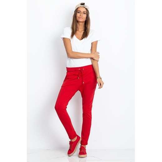 Czerwone spodnie dresowe Cadence ze sklepu 5.10.15 w kategorii Spodnie damskie - zdjęcie 169717400