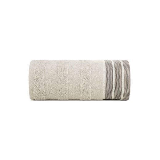 Beżowy ręcznik z ozdobnymi pasami 70x140 cm ze sklepu 5.10.15 w kategorii Ręczniki - zdjęcie 169717530