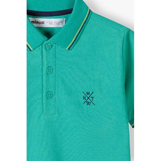 Bluzka polo dla chłopca z krótkim rękawem- zielona Minoti 104/110 5.10.15