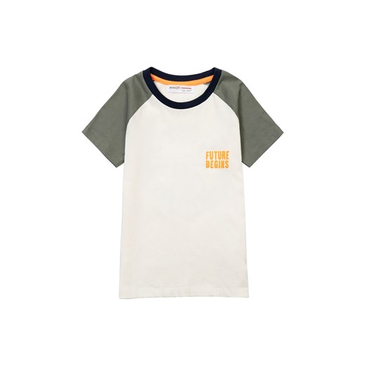 Biały t-shirt dla chłopca z nadrukami ze sklepu 5.10.15 w kategorii T-shirty chłopięce - zdjęcie 169717992