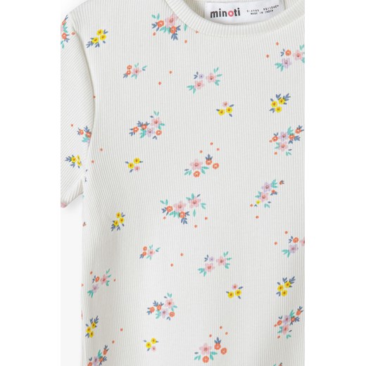 Prążkowana bluzka dla dziewczynki- ecru Minoti 158/164 5.10.15