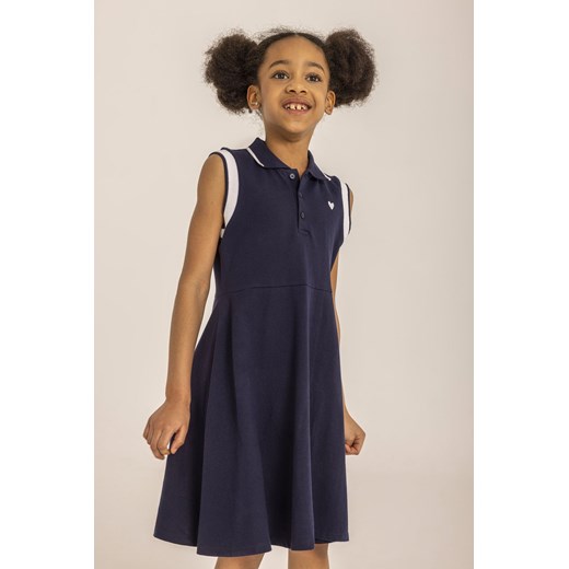 Granatowa sukienka dziewczęca polo ze sklepu 5.10.15 w kategorii Sukienki dziewczęce - zdjęcie 169718132