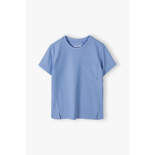 Dzianinowy t-shirt z kieszonką - niebieski - 5.10.15. ze sklepu 5.10.15 w kategorii T-shirty chłopięce - zdjęcie 169718193