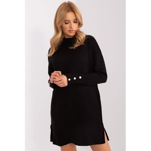 Sukienka dzianinowa o kroju oversize czarny ze sklepu 5.10.15 w kategorii Sukienki - zdjęcie 169718424