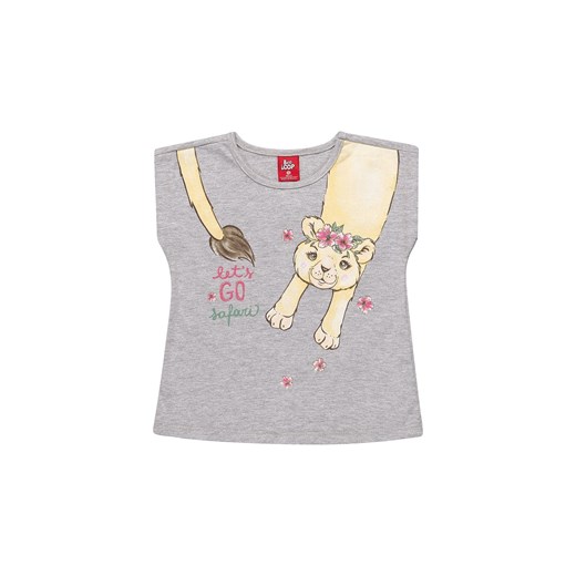 Komplet dziewczęcych ubrań na lato t-shirt z kotkiem i spodenki Bee Loop 80 5.10.15