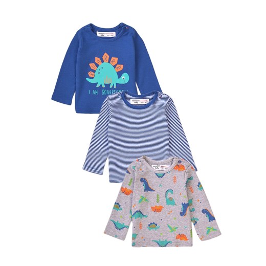Bluzki niemowlęce bawełniane 3-pak DINOZAURY ze sklepu 5.10.15 w kategorii Kaftaniki i bluzki - zdjęcie 169718792