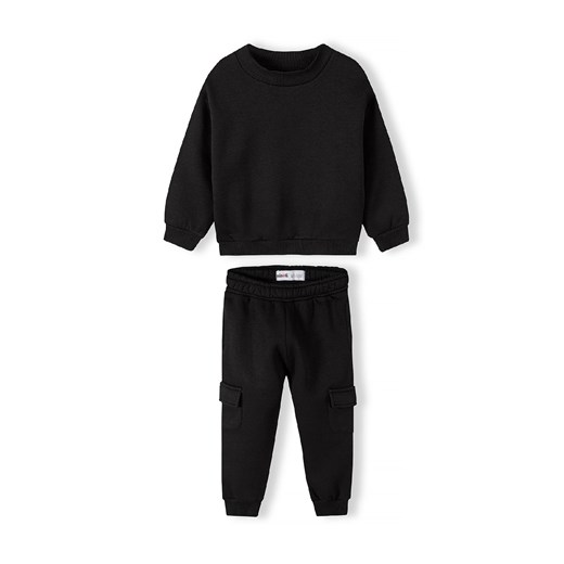 Czarny komplet dresowy dziewczęcy- bluza i spodnie bojówki Minoti 128/134 5.10.15