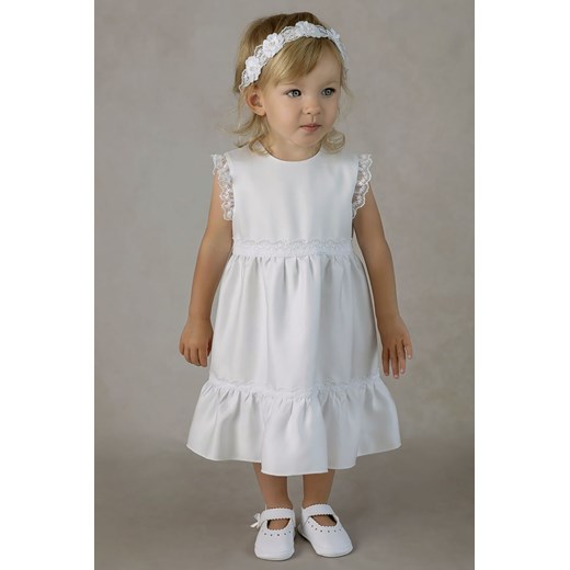 Biała sukienka niemowlęca do chrztu Marysia Balumi 74 promocja 5.10.15