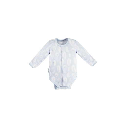 Body niemowlęce z wiskozy rozpinane z długim rękawem z kolekcji Bamboo - niebieskie ze sklepu 5.10.15 w kategorii Body niemowlęce - zdjęcie 169718890