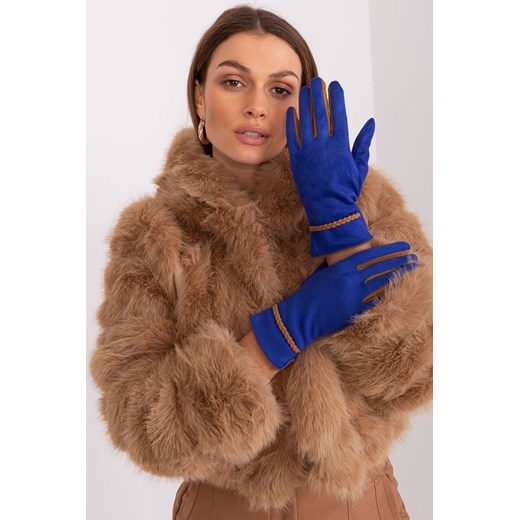 Dotykowe rękawiczki damskie kobaltowy ze sklepu 5.10.15 w kategorii Rękawiczki damskie - zdjęcie 169719212