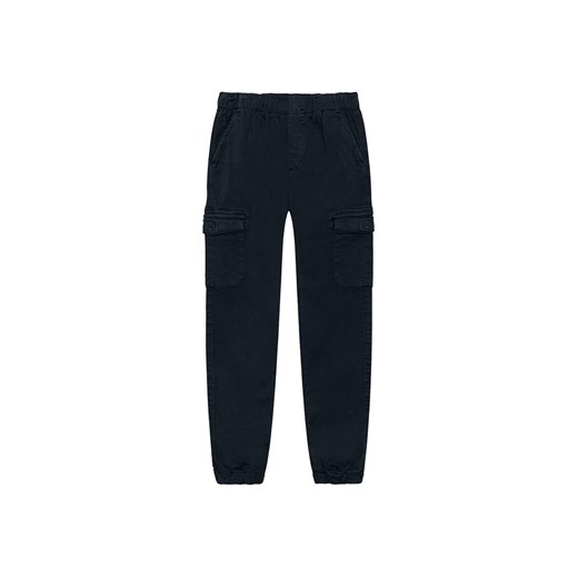 Granatowe spodnie bojówki dla chłopca ze sklepu 5.10.15 w kategorii Spodnie i półśpiochy - zdjęcie 169719233