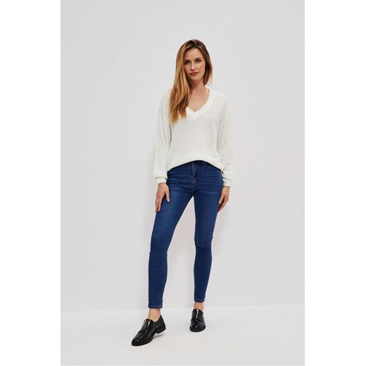 Niebieskie spodnie damskie jeansowe skinny ze sklepu 5.10.15 w kategorii Jeansy damskie - zdjęcie 169719310