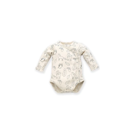 Body rozpinane kopertowe-długi rękaw Secret Forest ecru ze sklepu 5.10.15 w kategorii Body niemowlęce - zdjęcie 169719454