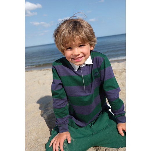 Bluzka dla dziecka w granatowo - zielone paski - unisex - Limited Edition ze sklepu 5.10.15 w kategorii T-shirty chłopięce - zdjęcie 169719740