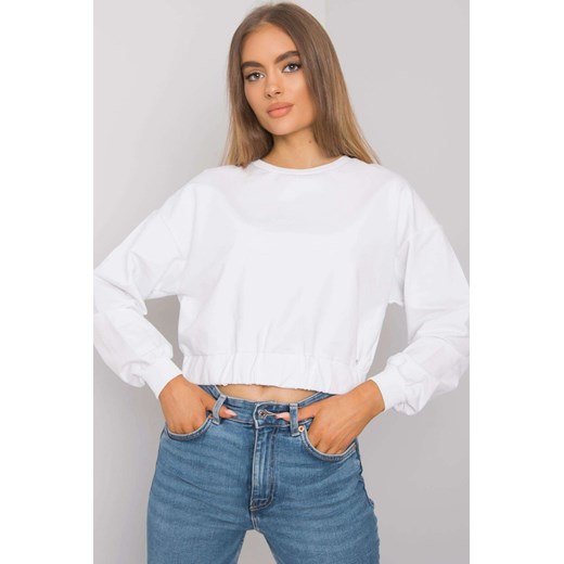 Biała bluza krótka damska z bawełny Elain Basic Feel Good L/XL 5.10.15