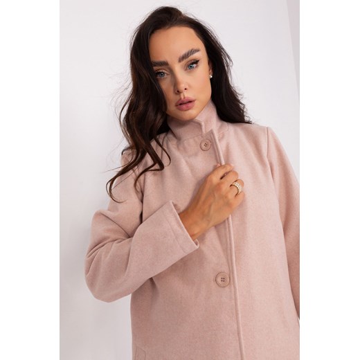 Jasnoróżowy płaszcz damski z podszewką XL 5.10.15