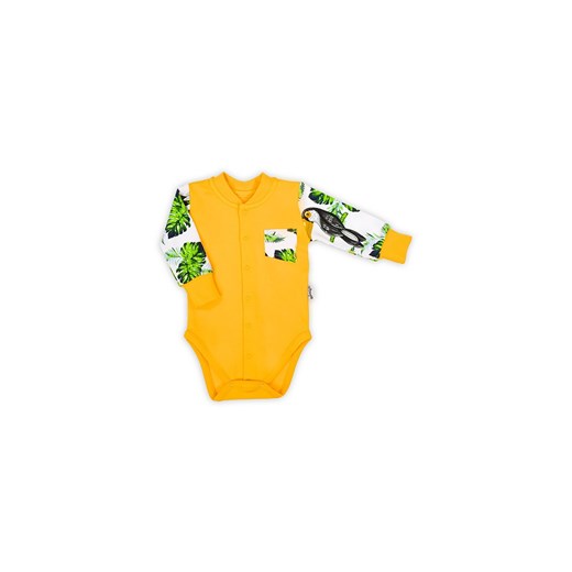 Bawełniane body z długim rękawem w tropikalny wzór TUKAN ze sklepu 5.10.15 w kategorii Body niemowlęce - zdjęcie 169720972