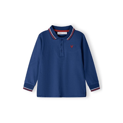 Granatowa bluzka chłopięca z długim rękawem - Minoti ze sklepu 5.10.15 w kategorii T-shirty chłopięce - zdjęcie 169722134