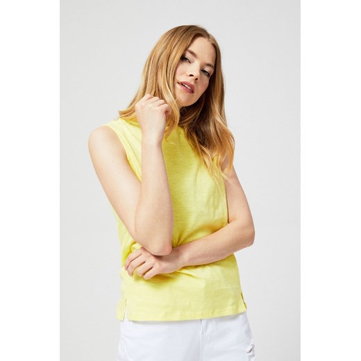 Bawełniana bluzka typu top o luźnej formie żółta ze sklepu 5.10.15 w kategorii Bluzki damskie - zdjęcie 169722203