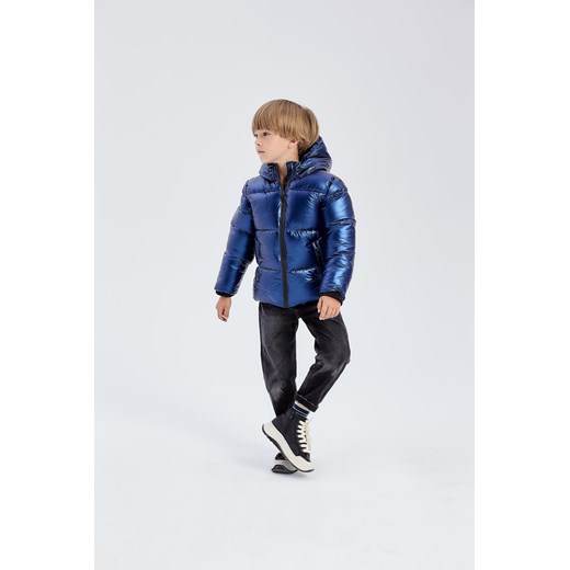 Zimowa pikowana niebieska kurtka dla dziecka - unisex - Limited Edition 104/110 5.10.15