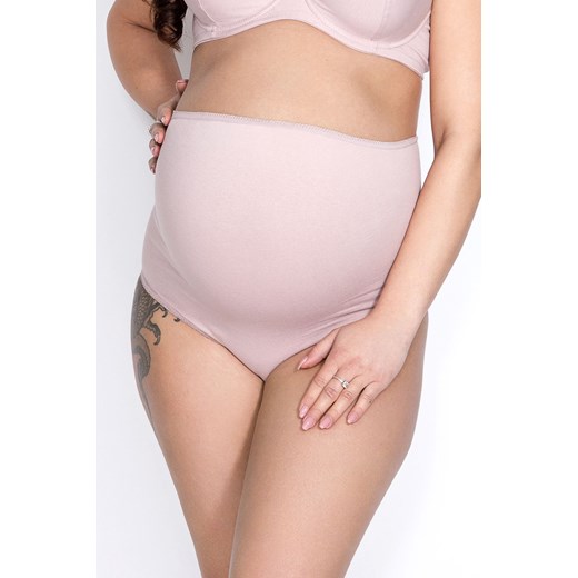 Figi ciążowe zakrywające brzuch MAMA BELLY - różowe ze sklepu 5.10.15 w kategorii Bielizna ciążowa - zdjęcie 169722431