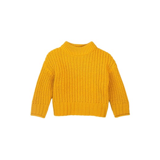 Klasyczny sweter z półgolfem dla dziewczynki - żółty Minoti 110/116 okazyjna cena 5.10.15