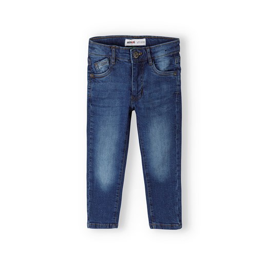 Ciemnoniebieskie spodnie jeansowe niemowlęce regular Minoti 92/98 5.10.15