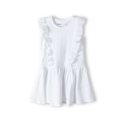 Sukienka niemowlęca bawełniana na lato z haftowaną falbanką ze sklepu 5.10.15 w kategorii Ubranka do chrztu - zdjęcie 169722874