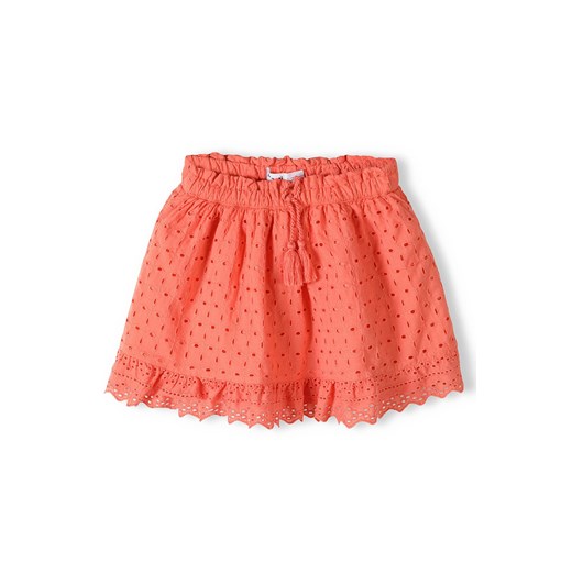 Pomarańczowa spódnica haftowana krótka dla dziewczynki ze sklepu 5.10.15 w kategorii Spódnice dziewczęce - zdjęcie 169722903